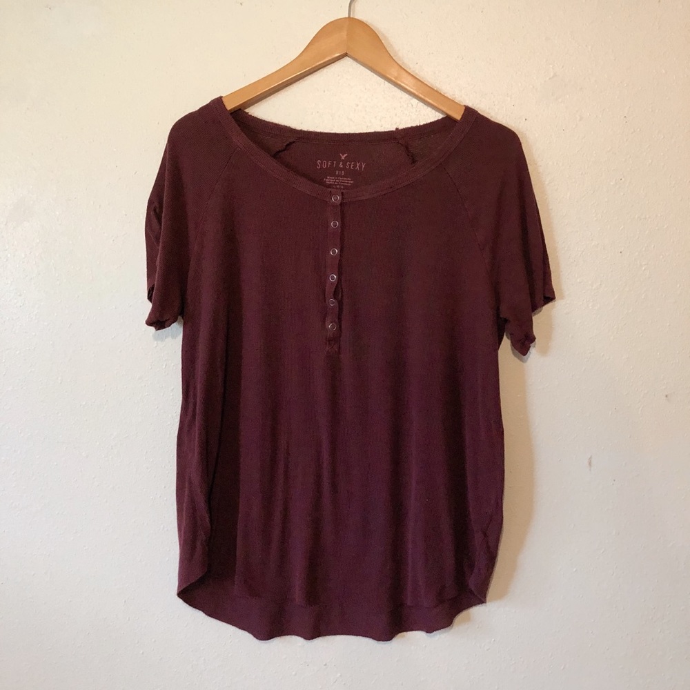 AE Soft n Sexy Henley Tee